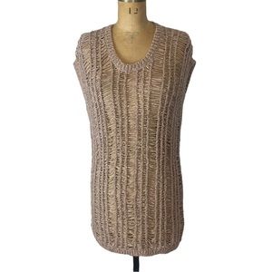 J Brand Greta Macrame Loose Knit Tunic Size S